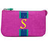 Creativity Large Pouch With Initial,Pink Orchid Multi,small
