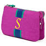 Creativity Large Pouch With Initial,Pink Orchid Multi,small