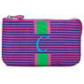 Creativity Large Pouch With Initial,Orchid Stripe,small