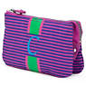 Creativity Large Pouch With Initial,Orchid Stripe,small