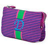 Creativity Large Pouch With Initial,Orchid Stripe,small