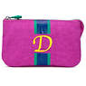 Creativity Large Pouch With Initial,Pink Orchid Multi,small