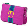 Creativity Large Pouch With Initial,Pink Orchid Multi,small