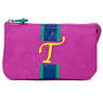 Creativity Large Pouch With Initial,Pink Orchid Multi,small