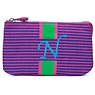 Creativity Large Pouch With Initial,Orchid Stripe,small