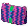 Creativity Large Pouch With Initial,Orchid Stripe,small