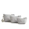 Chrissa Coated Pouch 3-Pack,Pearlized Ash Grey,small