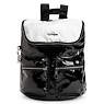 SHACKI PATENT BACKPACK,Black/White Combo,small