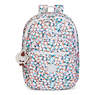 Seoul Large Printed Laptop Backpack,Meadow Flower Pink,small
