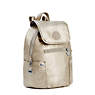 Abygail Small Metallic Backpack,Champagne Metallic,small