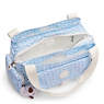 Felix Printed Handbag,Chevron Pool Blue,small