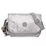 Louiza Metallic Crossbody Bag,Silver Metallic,small