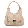 Bagsational Handbag,Metallic Pewter Croc,small