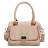 Double Up Handbag,Metallic Pewter Croc,small