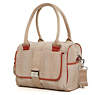 Double Up Handbag,Metallic Pewter Croc,small