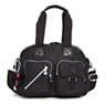 Defea Handbag,Black Pink Sherbert Combo,small