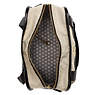 MAKAYLA COLOR BLOCK PATENT HANDBAG,Black Patent/Linen Combo,small
