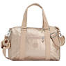 RYDER SMALL METALLIC HANDBAG,Toasty Gold,small