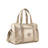 Darlena Metallic Handbag,Champagne Metallic,small