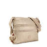 Alvar Metallic Crossbody Bag,Champagne Metallic,small