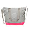 Shopper Combo Coated Tote,Gntlegreylaquersuperpnkco,small