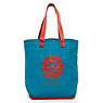 Hip Hurray Foldable Tote Bag,Turq Blue,small