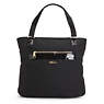 Leah Tote Bag,Black Patent Combo,small