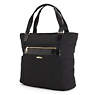 Leah Tote Bag,Black Patent Combo,small
