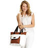 Tabby Coated Tote Bag,Hummus,small