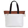 Tabby Coated Tote Bag,Hummus,small