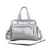 Alanna Metallic Diaper Bag,Platinum Metallic,small
