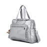 Alanna Metallic Diaper Bag,Platinum Metallic,small