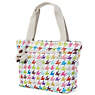 Jerimiah Printed Tote Bag,Houndstooth Multi,small