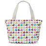 Jerimiah Printed Tote Bag,Houndstooth Multi,small
