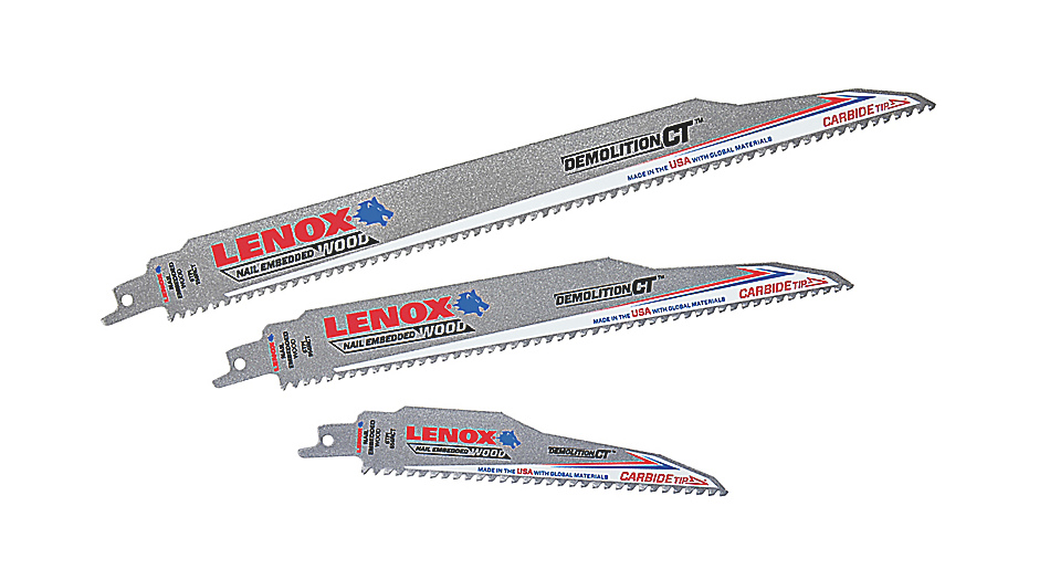 Lenox 1832146 12" 6 TPI Demolition Carbide Tipped Reciprocating Blade Pack of 2 