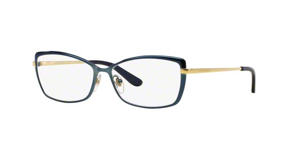 TY1035: Shop Tory Burch Blue Rectangle Eyeglasses at ...