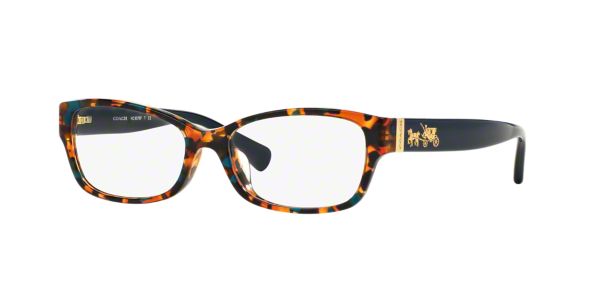 HC6078: Shop Coach Blue Rectangle Eyeglasses at LensCrafters