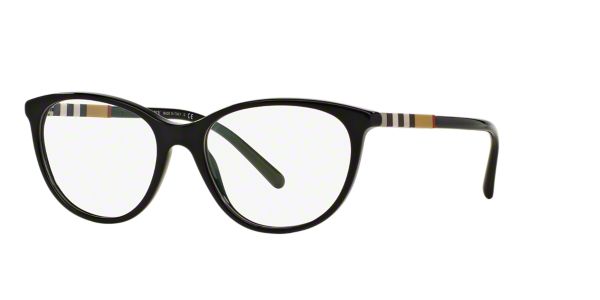 BE2205: Shop Burberry Black Round Eyeglasses at LensCrafters