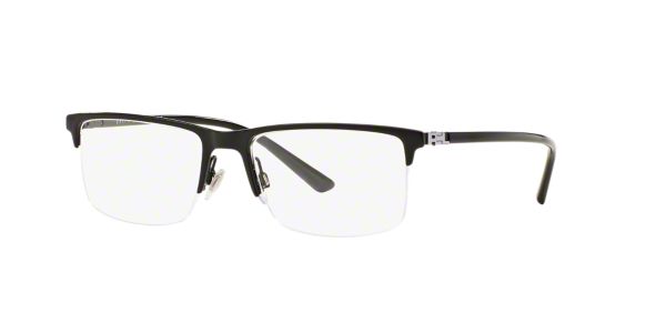 RL5094: Shop Ralph Lauren Black Semi-Rimless Eyeglasses at ...