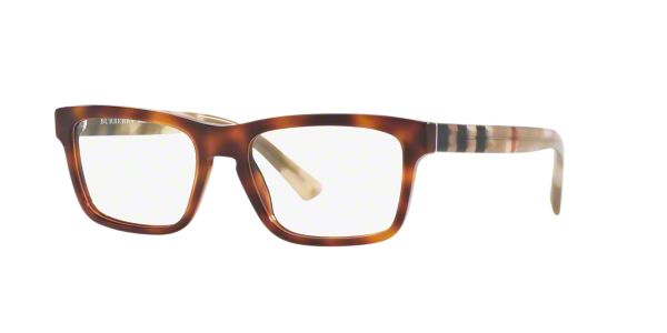 BE2226: Shop Burberry Tortoise Square Eyeglasses at ...