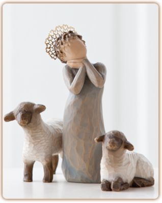willow tree nativity shepherdess