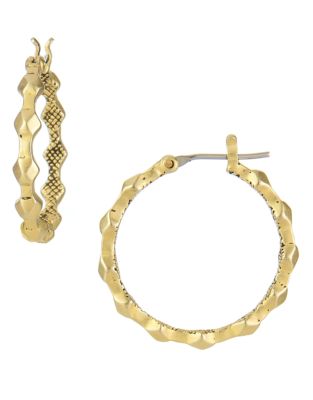 UPC 024576994464 product image for Sam Edelman Faceted Hoop Earrings | upcitemdb.com