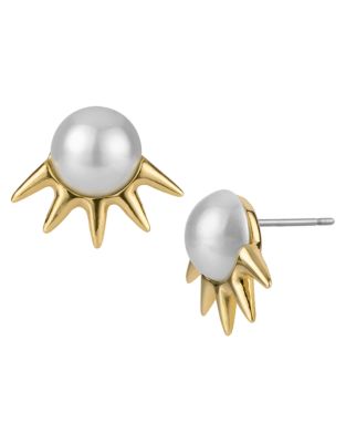 UPC 024576997588 product image for Sam Edelman Pearl and Spike Stud Earrings | upcitemdb.com