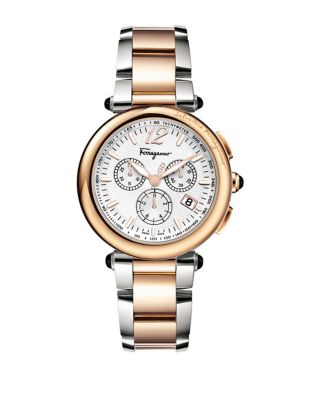 EAN 3410038771013 product image for Ferragamo Two-Tone Idillio Chronograph Watch | upcitemdb.com