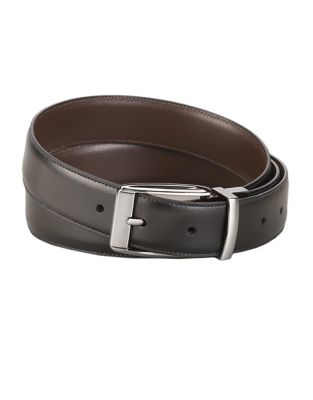 Perry Ellis Portfolio Men's Madras 32mm Belt - Black Men's