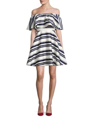 Striped Off-the-Shoulder Dress