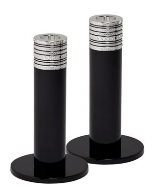 With Love Noir 6 Inch Candlesticks - Set of 2