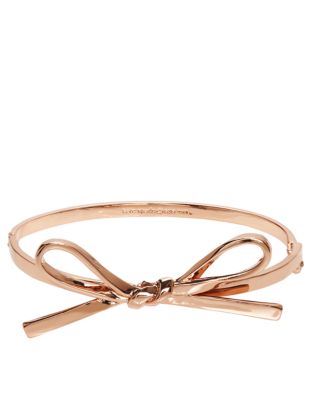 UPC 098686416628 product image for Kate Spade New York Skinny Mini Rose Gold-Plated Bow Bangle | upcitemdb.com