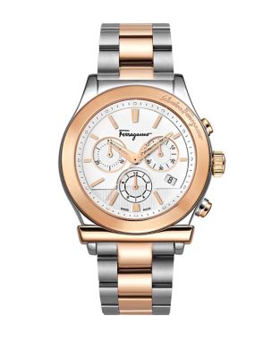 EAN 3400001147419 product image for Ferragamo Men's Two-Tone Chronograph Watch | upcitemdb.com