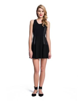 UPC 039373275043 product image for Cece By Cynthia Steffe Renn Faux Leather Paneled Dress | upcitemdb.com